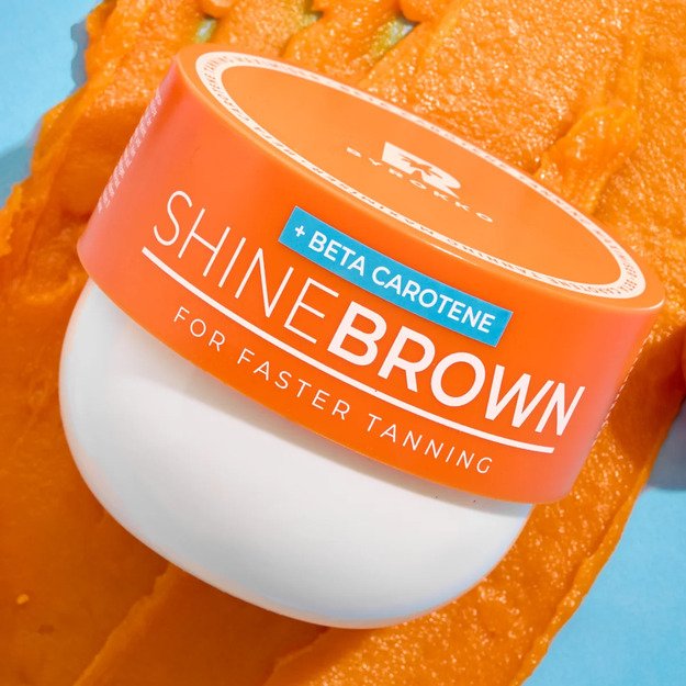 BYROKKO SHINE BROWN BETA CAROTENE įdegį skatinantis kremas su beta karotinu