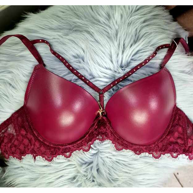 (80C) Liemenėlė su PUSH UP BURGUNDY