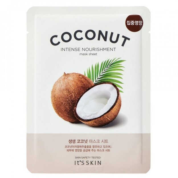 It's Skin intensyviai drėkinanti lakštinė veido kaukė "Coconut"